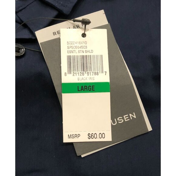 Van Heusen Mens Size 16-16.5 Blue Regular Fit Button Up Shirt New with Tags - Picture 2 of 4
